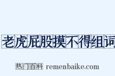 老虎屁股摸不得组词是什么意思的图片
